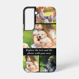 Coque Samsung Galaxy Remplacez le texte et les photos par les vôtres