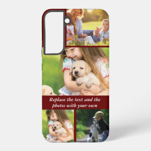 Coque Samsung Galaxy Remplacez le texte et les photos par les vôtres