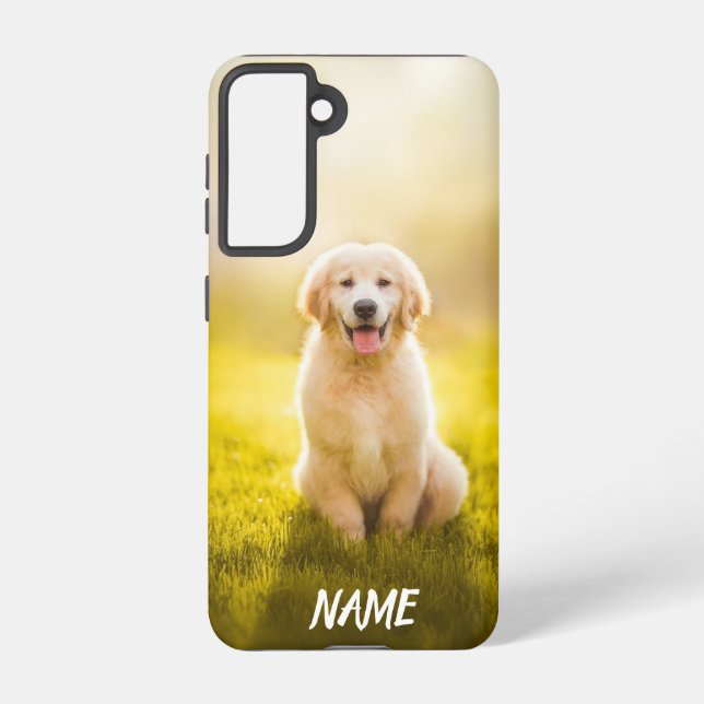 Coque Samsung Galaxy Renommez votre chien de repérage d'or sur le boîti (Verso)