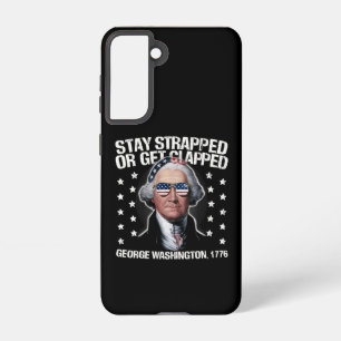 Coque Samsung Galaxy Restez armés ou prenez une raclée George Washingto