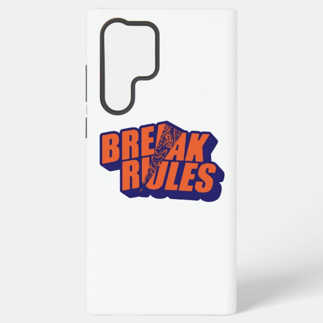 Coque Samsung Galaxy Retro "Break Rules" Motivational (Verso)