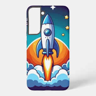 Coque Samsung Galaxy Retro, fusée spatiale