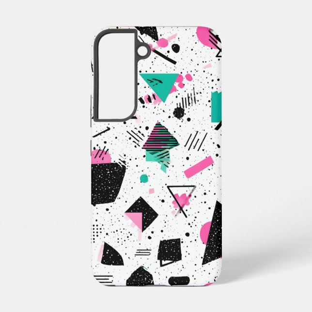 Coque Samsung Galaxy Retro Memphis Geometric Pattern (Verso)