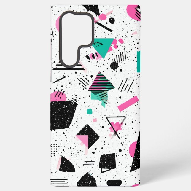 Coque Samsung Galaxy Retro Memphis Geometric Pattern (Verso)