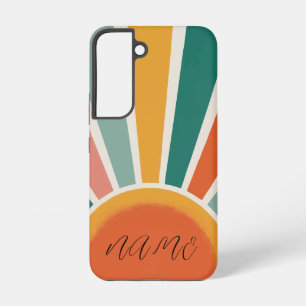 Coque Samsung Galaxy Retro Sunburst les années 70 Style étui téléphoniq