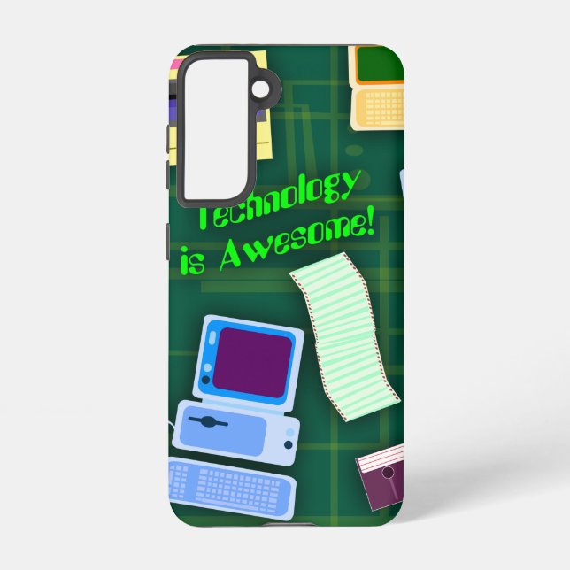 Coque Samsung Galaxy Retro Technologie amusant Dessin-Dessin Salon d'Ar (Verso)