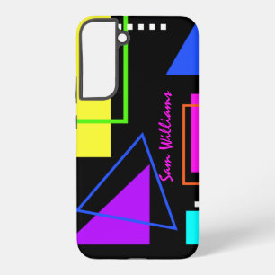 Coque Samsung Galaxy RETRO VINTAGE 80s COLORÉ NEON TRENDY GÉOMÉTRIQUE