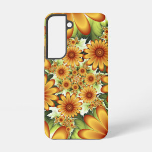 Coque Samsung Galaxy Rêve floral, art fractal de fleurs abstrait modern