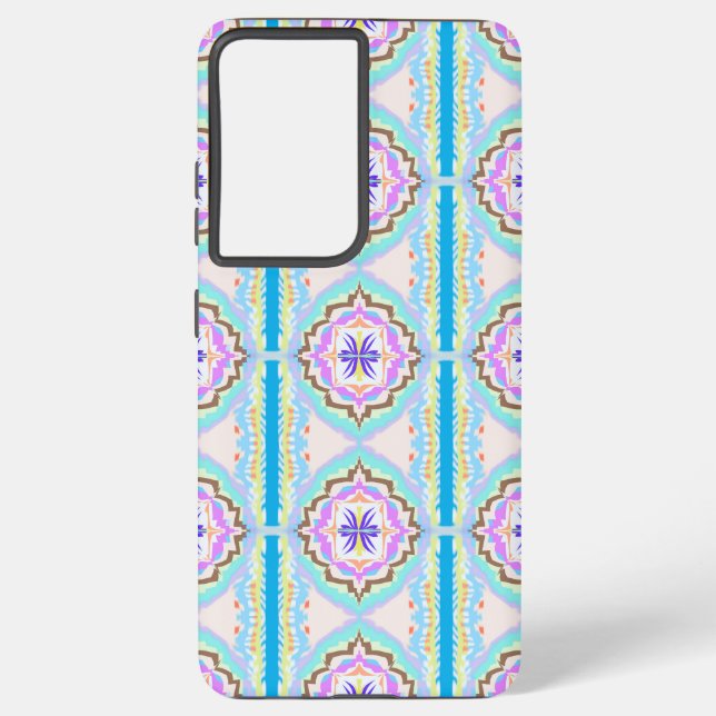 Coque Samsung Galaxy Rêve Pastel Boho Géométrique Kaléidoscope (Verso)