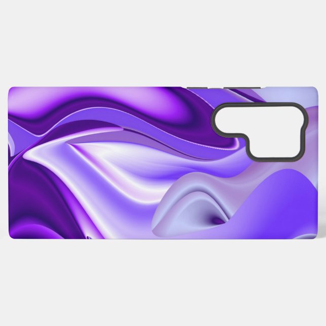 Coque Samsung Galaxy Rêves arc-en-ciel à fleurs violettes (Verso Horizontal)