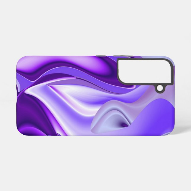 Coque Samsung Galaxy Rêves arc-en-ciel à fleurs violettes (Verso Horizontal)
