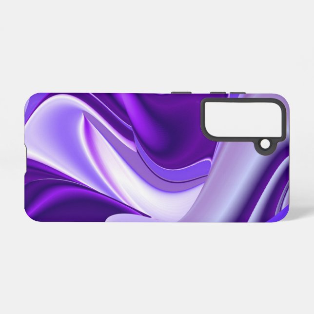 Coque Samsung Galaxy Rêves arc-en-ciel à fleurs violettes (Verso Horizontal)