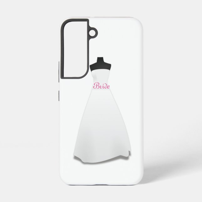 Coque Samsung Galaxy Robe de mariée blanche élégante script Bride  (Verso)