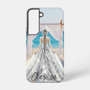 Coque Samsung Galaxy Robe de mariée Jour de mariage Mariage sur la plag