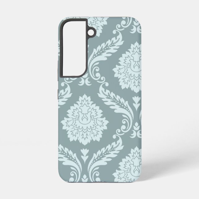 Coque Samsung Galaxy Rococo Damask Art I Duck Egg Blue+Teal (Verso)