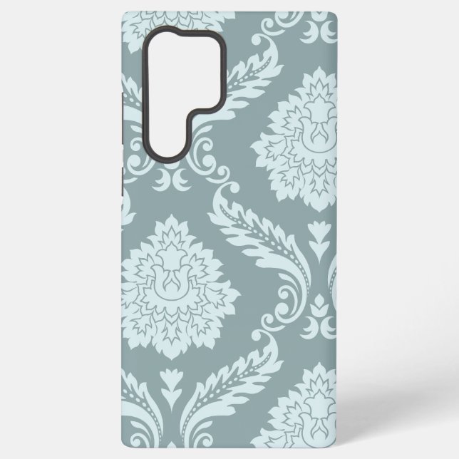 Coque Samsung Galaxy Rococo Damask Art I Duck Egg Blue+Teal (Verso)