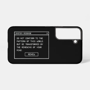 Coque Samsung Galaxy Romains 12:2 Fenêtre d'alerte informatique noir et