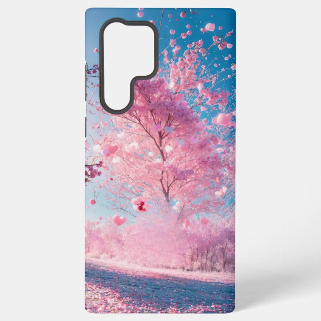 Coque Samsung Galaxy Romantic Sakura - Heart Blossom Phone Case (Verso)