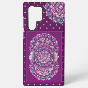 Coque Samsung Galaxy Rosace Rouge Cardinal