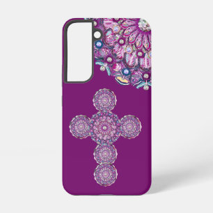 Coque Samsung Galaxy Rosace Rouge Cardinal