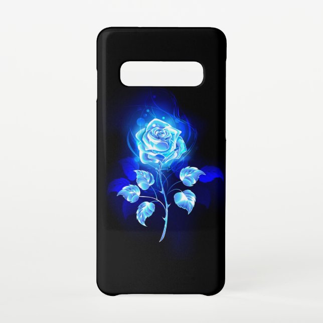 Coque Samsung Galaxy Rose bleu brûlant (Dos)