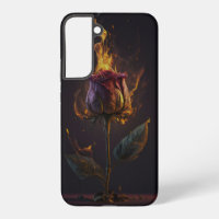 rose en feu