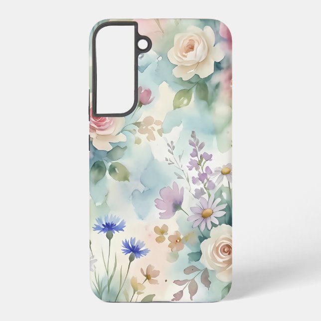 Coque Samsung Galaxy Rose Florale Rose Pastel (Verso)