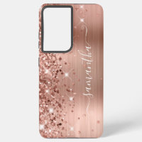 Rose Gold Glittery Foil Girl Signature