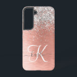 Coque Samsung Galaxy Rose Gold Jolie fille Parties scintillant argent b<br><div class="desc">Personnalisez facilement ce design branché de boîtier de téléphone chic avec une jolie parties scintillant brillante en argent sur un arrière - plan métallique brossé en or rose.</div>