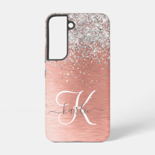 Coque Samsung Galaxy Rose Gold Jolie fille Parties scintillant argent b