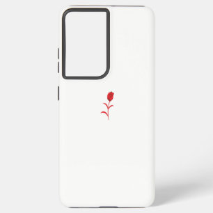 Coque Samsung Galaxy Rose Madder, Rouge lave, design floral