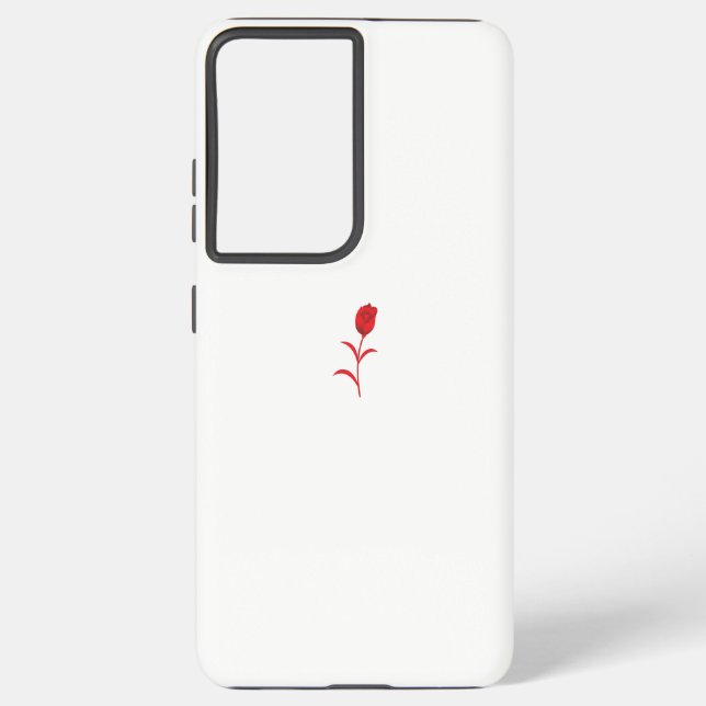 Coque Samsung Galaxy Rose Madder, Rouge lave, design floral (Verso)