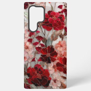Coque Samsung Galaxy Rose Rouge Florale Romantique