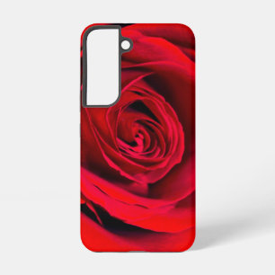 Coque Samsung Galaxy Rose rouge romantique en pleine floraison