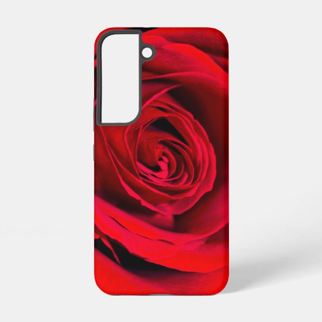 Coque Samsung Galaxy Rose rouge romantique en pleine floraison (Verso)