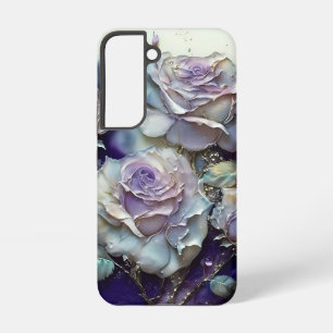 Coque Samsung Galaxy Roses bleu et violet