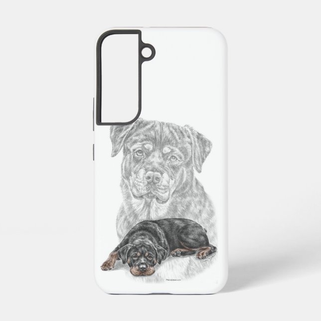 Coque Samsung Galaxy Rottweiler Chien Art (Verso)