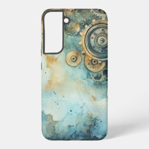 Coque Samsung Galaxy Rouages Steampunk Aquarelle – Industriel Vintage