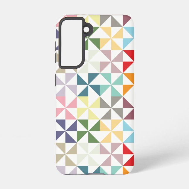 Coque Samsung Galaxy Roue géométrique colorée (Verso)