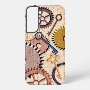 Coque Samsung Galaxy Roues, engrenages, clés Steampunk, peinture à l'hu