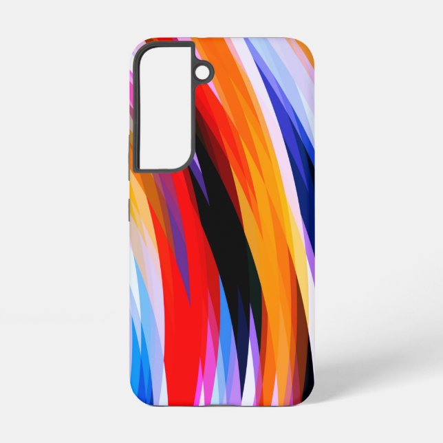 Coque Samsung Galaxy Rouge bleu jaune noir (Verso)