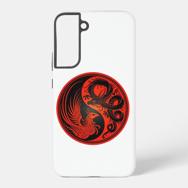 Coque Samsung Galaxy Rouge Yin Yang (Verso)