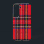 Coque Samsung Galaxy Royal Stewart tartan rouge noir plaid<br><div class="desc">Royal Stewart clan tartan rouge noir plaid</div>