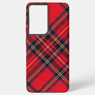 Coque Samsung Galaxy Royal Stewart tartan rouge noir plaid