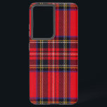 Coque Samsung Galaxy Royal Stewart tartan rouge noir plaid<br><div class="desc">Royal Stewart clan tartan rouge noir plaid</div>