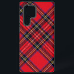 Coque Samsung Galaxy Royal Stewart tartan rouge noir plaid<br><div class="desc">Royal Stewart clan tartan rouge noir plaid</div>