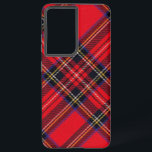 Coque Samsung Galaxy Royal Stewart tartan rouge noir plaid<br><div class="desc">Royal Stewart clan tartan rouge noir plaid</div>