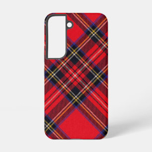 Coque Samsung Galaxy Royal Stewart tartan rouge noir plaid