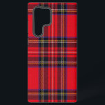 Coque Samsung Galaxy Royal Stewart tartan rouge noir plaid<br><div class="desc">Royal Stewart clan tartan rouge noir plaid</div>