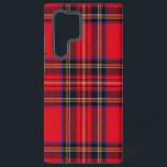 Coque Samsung Galaxy Royal Stewart tartan rouge noir plaid<br><div class="desc">Royal Stewart clan tartan rouge noir plaid</div>